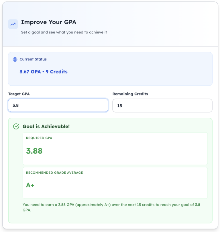 GPA Calculator Step 3 - Enter New Semester